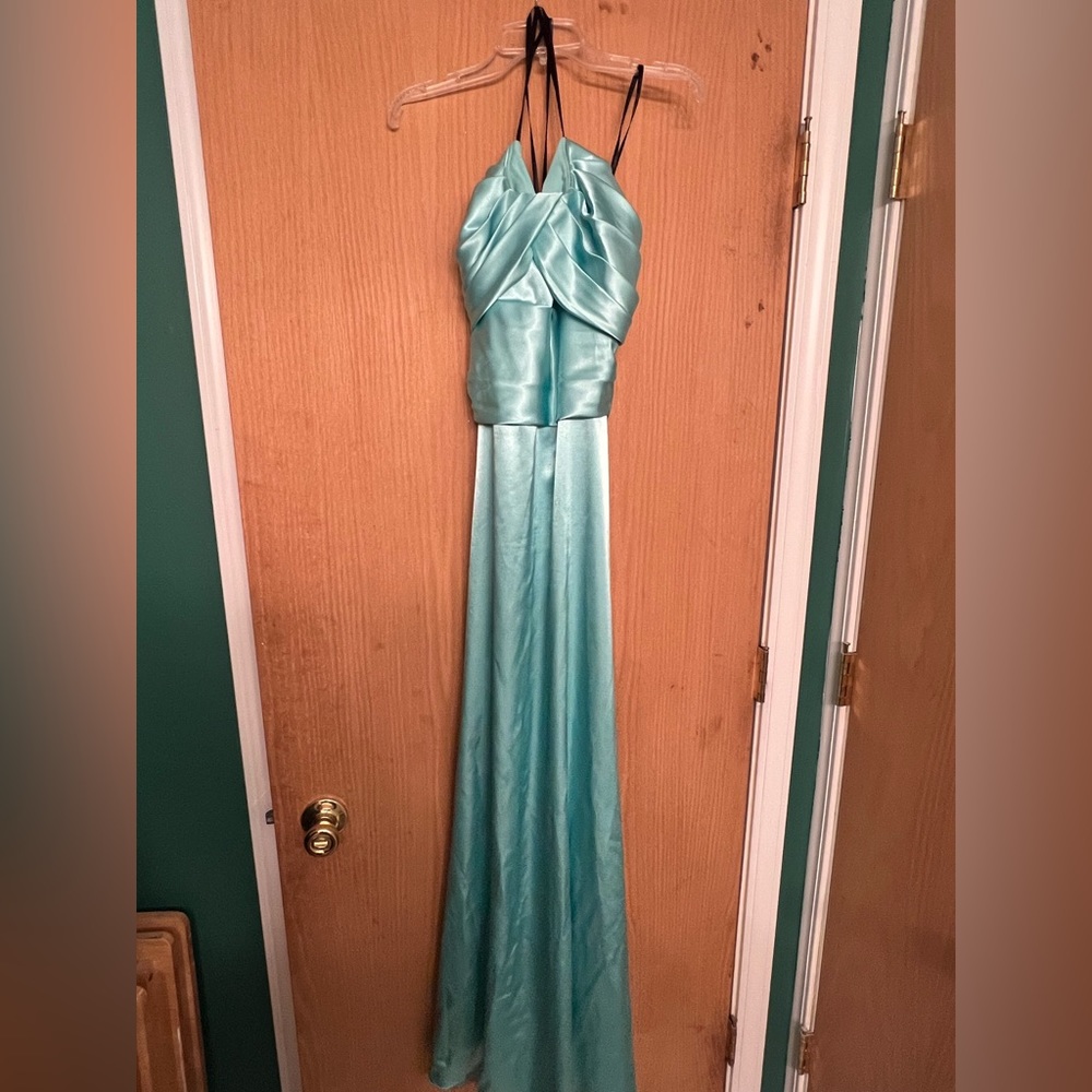 Aqua formal dress